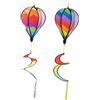CIYODO Mongolfiere Da Giardino Decorazione Sospesa 2 Pezzi 27x120 Cm Mulino a Vento Colorato Per Esterni Balcone Patio Movimento Rotante Vento