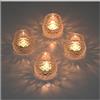 YoHyien Set di 4 Portacandele in Vetro per Candeline, Portalumini Trasparente per Centrotavola, Porta Tealight in Vetro per Natale, Matrimonio, Festa di Compleanno, Decorazione per la Casa (Pigna)
