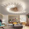 Bellastein Lampada a soffitto moderna a LED dimmabile Lampade a soffitto 42 creative di fuochi d'artificio con telecomando Camera da letto Soggiorno Luce pendente (Oro, 42 teste di lampade)