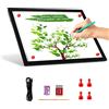TOHETO A4 Ricaricabile Lavagna Luminosa per Disegnare, Scatola Luminosa di Tracciamento Luminosità Dimmerabile Tavoletta Luminosa LED Tracing Light Pad Board Box per Disegno,Schizzi, Pittura Diamante