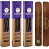 Aromasenses - Pack da 3 Confezioni di Incenso Biologico Ullas Lavanda + 1 Supporto Aromasenses | Incenso 100% Naturale ed Ecologico | Aromaterapia con Erbe Naturali | 25 g x 3 = 45 g