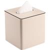 KINGFOM Porta Fazzoletti Rettangolare in pelle PU, per Ufficio, Auto (C-Beige)