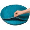 Generic Copricuscino Rotondo 40cm/50cm/60cm Velluto Federa Decorativa Divano Letto Chiusura Nascosta Cuscino Tondo Protezione Morbido Copertura(Blue,24in/60cm)