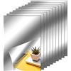Zonon Fogli Flessibili a Specchio Piastrelle Autoadesive Non in Vetro a Specchi Adesivi a Specchi per Decorazioni Murali Domestiche (10 Pezzi, 6 x 9 Pollici)