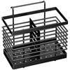 Vilgftyiet Portaposate da cucina da appendere, per lavello, scolaposate in acciaio inox, organizer per cucchiaio e forchetta (nero)