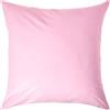 HOMESCAPES Federa 60 x 60 cm in cotone egiziano a 200 fili, federa quadrata colore rosa