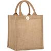 Eleeonora Borse Juta da Rivestire,Borsa di Iuta Riutilizzabile,Borsa della Spesa in Juta,Borsa della Spesa in Iuta,Impermeabile,Portatile,Pieghevole,per Picnic,Viaggi,Spiaggia E Tutti I Giorni