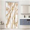 Uiiooazy Tenda Doccia Antimuffa, Tenda Doccia Piccola 90x180cm Marrone Sfumata Effetto Marmo Gradiente Tende da Bagno Impermeabile Tessuto Lavabile Poliestere Tende per Vasca da Bagno con 6 Anelli