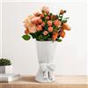 Relexome Vaso in ceramica bianca a forma di fiocco unico carino bouquet decorativo vaso da fiori 24,5 cm vaso estivo per la decorazione della casa