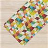 IlGruppone Tappeto Cucina Antiscivolo Made in Italy Passatoia Antimacchia Multiuso Corridoio Soggiorno Lavabile in Lavatrice - 50x100cm - Triangoli Multicolor