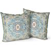 Snylcce Set di 2 federe per cuscini bohémien, design vintage e anticato, motivo double-face, morbide federe per cuscini da giardino, divano, letto, 55 x 55 cm