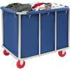 DCSYOG Carrello portabiancheria grande in acciaio inox commerciale con ruote, per la casa, hotel, 300 l, portata 117 kg, 90 x 65 x 80 cm