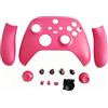 Hzxkqmil Kit di Guscio di Ricambio per Xbox Series X/S Controller, Copertina Anteriore Impugnature Laterali D-pad Pulsanti ABXY Pulsante View/Menu/Share e Levette per Xbox Series X/S (Rosa)