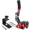 Pumixiy Freno a mano USB a 16 bit in lega di alluminio per giochi di corse su PC, sensore Hall, tensione regolabile, compatibile con G27 G29 G920 T500 T300 (rosso)