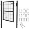 Ansobea Cancello da giardino, antracite, 100 x 100 cm, con serratura, per giardino, cancello da giardino