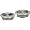 KOTARBAU® - Griglia di ventilazione argento satinato e rotonda, diametro 45 mm, con griglia di protezione dagli insetti