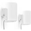 PUTORSEN Supporto da parete per altoparlante Sonos Era 100, girevole/inclinabile/gestione dei cavi, per una migliore presa audio, può contenere fino a 3 kg (2 supporti, bianco)