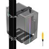 TWSOUL Supporto PC sotto scrivania, supporto da parete per PC per la maggior parte delle case del computer, supporto per computer resistente, senza foratura, altezza e larghezza regolabili, capacità 20 kg