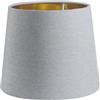 Sinta Paralume da Lampada 17,8 cm E27/E14/ Conico Moderno Paralume Lampada in Tessuto Sostituzione Tombra di Luce Stile Semplice Per Lampada da Tavolo, Grigio con Rivestimento Dorato Per Lampada da