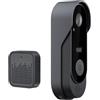 MIKMLYZE Videocitofono wireless 1080p con audio bidirezionale, notte, senza abbonamento, WiFi 2.4G, compatibile per la sicurezza domestica interna ed esterna, rilevamento del movimento, facile