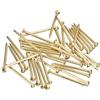 QUARKZMAN 35Pz Chiodi in Ottone 1.5x25mm(DxL) Chiodi per Quadri Muro Testa Rotonda Piccoli in Ottone Hardware per Progetti Fai da Te in Legno Scatole Decorative Casa, Tonalità Ottone
