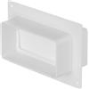 LIRAST 110x55 mm Placca per Passaggi a Muro per Tubo Rettangolare - Raccordo per Tubi di Ventilazione con Valvola Antiritorno