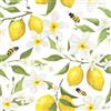 FunStick Carta da Parati Colore Giallo e Bianco Rivestimento Parete Fiori Gelsomino Carta da Parati Adesiva Muro Limone e Api Bianco e Giallo Rotolo Adesivo per Mobili Cameretta Soggiorno 44.5CMx3M