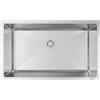 ANW HOME Lavandino Cucina Lavello Cucina 1 Vasca Acciaio Inox, Incasso/Sottotop 74x44 cm, Argento, Rivestimento Nano, Spessore 3.0+1 mm, Profondità 22 cm, con Sifone