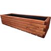 HolzGarden Fioriera in Legno con Tessuto Non Tessuto 100x30x40 cm cm Legno Massello Impregnato Colore Mogano Vaso da Esterno per Giardino Balcone e Terrazza, Resistente alle Intemperie, 80L
