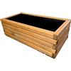 HolzGarden Fioriera in Legno con Tessuto Non Tessuto 80x30x40 cm cm Legno Massello Impregnato Colore Pino Vaso da Esterno per Giardino Balcone e Terrazza, Resistente alle Intemperie, 63L