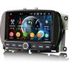 Erisin 8-Core Android 14 4GB+64GB Autoradio per Fiat 500/500C/500S/500E 500 Hybrid IPS Schermo tattile GPS Navigatore Auto Senza fili CarPlay WiFi DAB+ Bluetooth 5.0 DSP OBD2