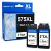 MBNOFFICE 2 cartucce di inchiostro compatibili per Canon PG-575 XL, colore nero, confezione doppia per Pixma TS3550 TS3551 TR4750 TR4751 TR4751i TR4700 Series, ad alta capacità (2, nero)