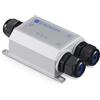 YuLinca Estensore PoE Gigabit per esterni, 1 PoE in 2 uscite PoE, impermeabile IP67, in metallo, IEEE802.3af/at/HiPoE 60 W Power Over Ethernet, montaggio a parete, Plug & Play, resistente alle intemperie per