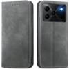 MOJIA Cover per Doogee Note 56 / Note 56 Plus/Note 56 Pro, Custodia Folio Portafoglio in Pelle PU [chiusura magnetica], Case a Libro con Guscio Interno in TPU, Supporto per Carte.. Grigio