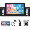 Podofo 1din Autoradio Bluetooth Vivavoce 5'' 1080P HD Touchscreen Stereo Autoradio Singolo Din Supporta iPhone e Android Mirror Link/Controllo al Volante/Radio FM/EQ/USB+Telecamera per la Retromarcia