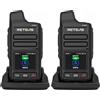 Retevis L71 Walkie Talkies Globale 4G, Radio di Rete Poc con Tipo-C, Supporta Zello e Wi-Fi, 4000mAh, Radio di Comunicazione Illimitata Con la scheda SIM per Flotta Logistica (2 Pezzi, Nero)