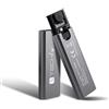 Techly 369113 Box Esterno USB-C™ USB3.2 Gen2 NVMe/SATA M.2 SSD Grigio