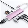 NXPGKEA Hub USB C per iPad Pro 9 in 1 Adattatore iPad Pro M4 M2 M1 13 5.0 11 pollici iPad Air 5 4 Docking Station con HDMI 4K, USB-C PD, lettore di schede SD/TF, USB 3.0, jack per cuffie da 3,5 mm, dati di