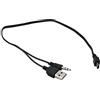 uxcell sourcing map 2pz USB 2.0 Maschio a Mini B Maschio 3.5mm Jack Connettore Audio Video AV Cavo 45cm Lunghezza