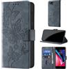 CaseGla Cover per iPhone 7 / iPhone 8 / SE2 2020 / SE3 2022 4,7 Zoll [Blocco RFID] Custodia Portafoglio Premium Pelle PU Wallet Case Flip Libro con Porta Carte Slot Supporto, Viola grigio