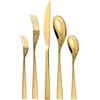 OTTO KONING Berlin Set Posate Acciaio Inox Dorate 30 Pezzi 6 Persone