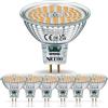 NICEOO GU5.3 6.5W Lampadine LED equivalente 50W Alogena, MR16 lampada Bianco Caldo 2700K, 615LM, AC/DC 12V, Faretti Senza Sfarfallio Lampadina, Angolo a Fascio 120°, Non dimmerabile, Confezione da 6