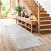 Astra Tappeto passatoia antiscivolo, per corridoio, cucina, lavabile, design moderno, assorbente, lavabile a 30 °C, grigio chiaro, 50 x 150 cm