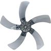 EpheyFIF Pale di ricambio per ventola da 45 cm, parti in plastica a 5 pale, diametro 450 mm, con dado e viti, flusso d'aria silenzioso, grigio