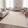 TT Home Tappeto Camera Da Letto Pelo Lungo Etnico Scandi Astratto Monocromatico Lavabile, Colore:Beige, Dimensione:200x280 cm