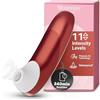 Womanizer Pro Succhia Clitoride Giocattolo per adulti | Vibratore per Donne & Coppie | Stimolatore Clitorideo 11 Velocità di Aspirazione | Massaggiatore Impermeabile per Stimolazione Intima | Rosso
