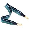 YMYGCC Tracolla for borsa in tela for tracolla di lusso da donna, larga, accessori for ricambio(Blue Gold Hook,Length 90cm Width3.8)
