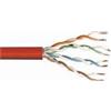 Transmedia utp cavo di rete, Cat5e Rosso, 100 m, 8 fili, AWG24, Twisted Pair, non Schermato, trefoli, 100 MHz, Cat5e
