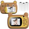 Generic Fotocamera per bambini con stampa istantanea da 24 Mp AI Tech 1200 mAh Batteria Carica USB Clear Moment Record Selezioni multi-scena Esporta facilmente foto ABS e gel di silicone Materiale LCD da 2,4