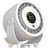 Xnuiasqe Ventilatore Portatile USB con 3 Modalità, Batteria da 3600 MAh, Nebulizzatore, Piccolo Ventilatore da Tavolo per Cucina e Casa, Bianco
